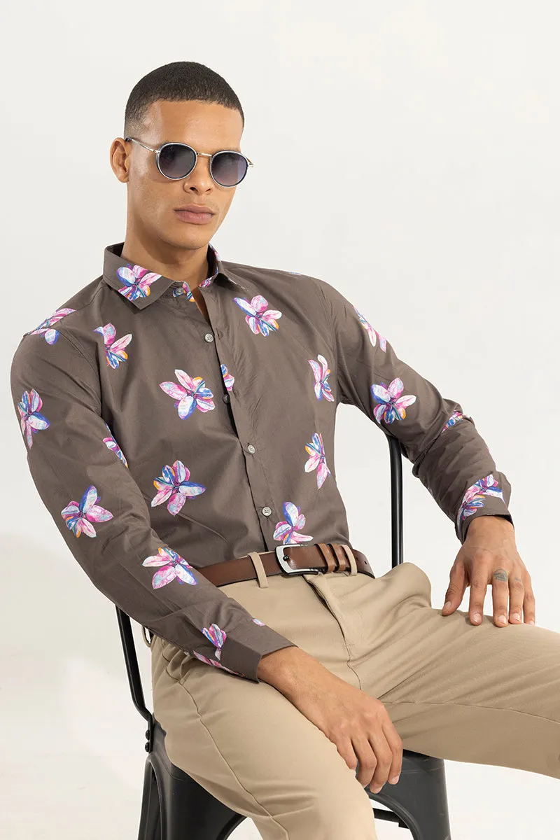 Oriental Lilly Brown Shirt