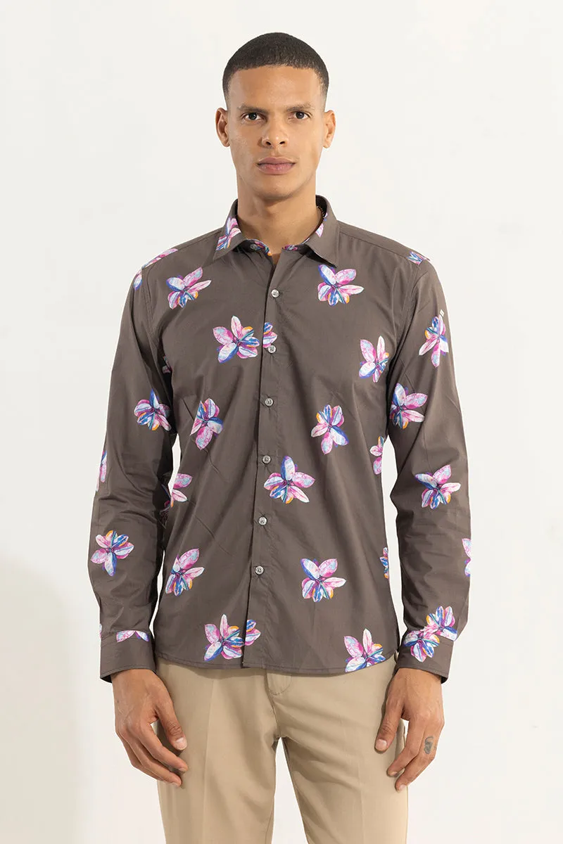 Oriental Lilly Brown Shirt