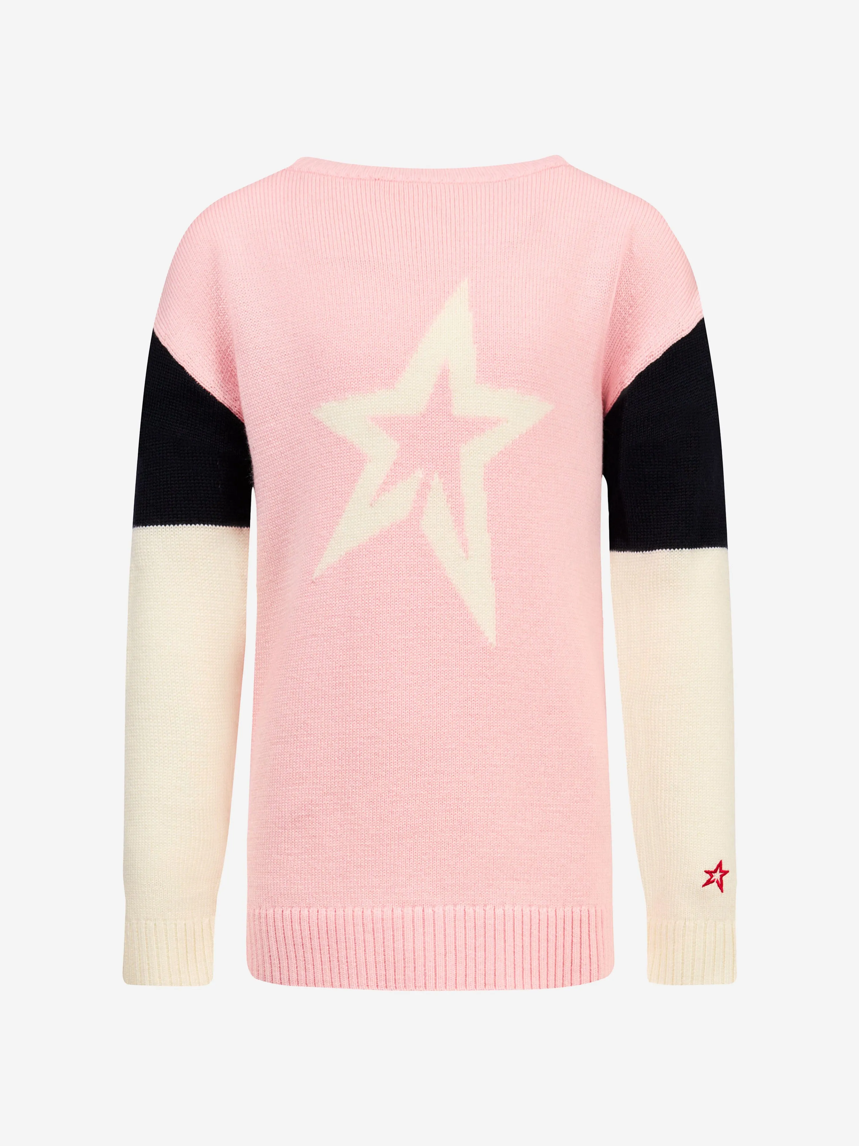 Perfect Moment Girls Star Crew Neck Jumper in Pink