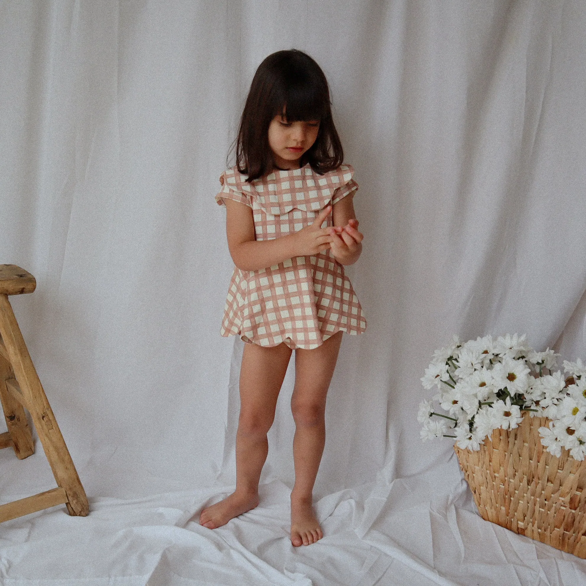 Petal Tankini Top · Gingham