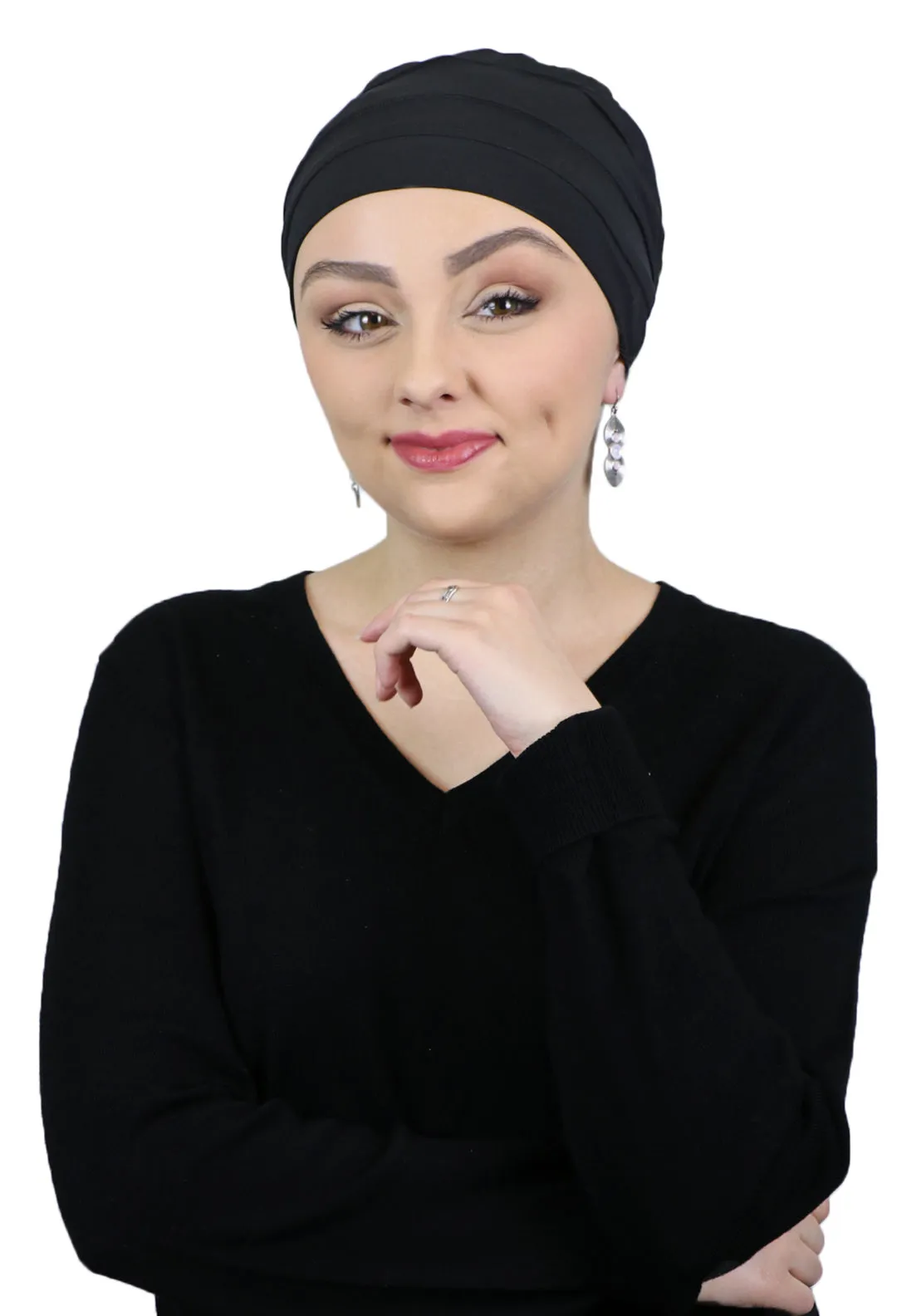 PETITE Bamboo 3 Seam Turban Hat Chemo Headwear for Small Heads 50  UPF