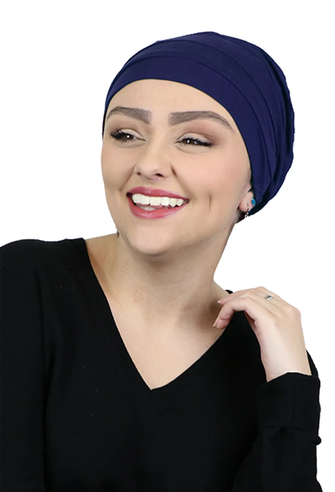 PETITE Bamboo 3 Seam Turban Hat Chemo Headwear for Small Heads 50  UPF