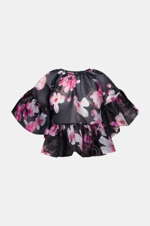 pink magnolia frill top