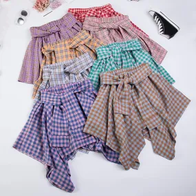 Plaid High Waist Short Skirt SD01351