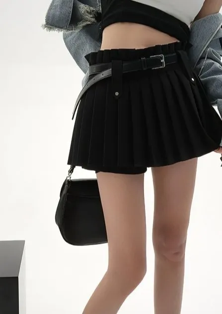 PLEATED CULOTTE SHORT SKIRT