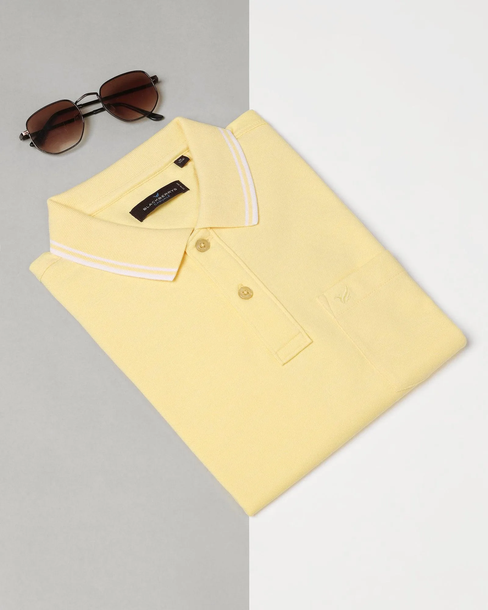 Polo Yellow Solid T-Shirt - Fifa