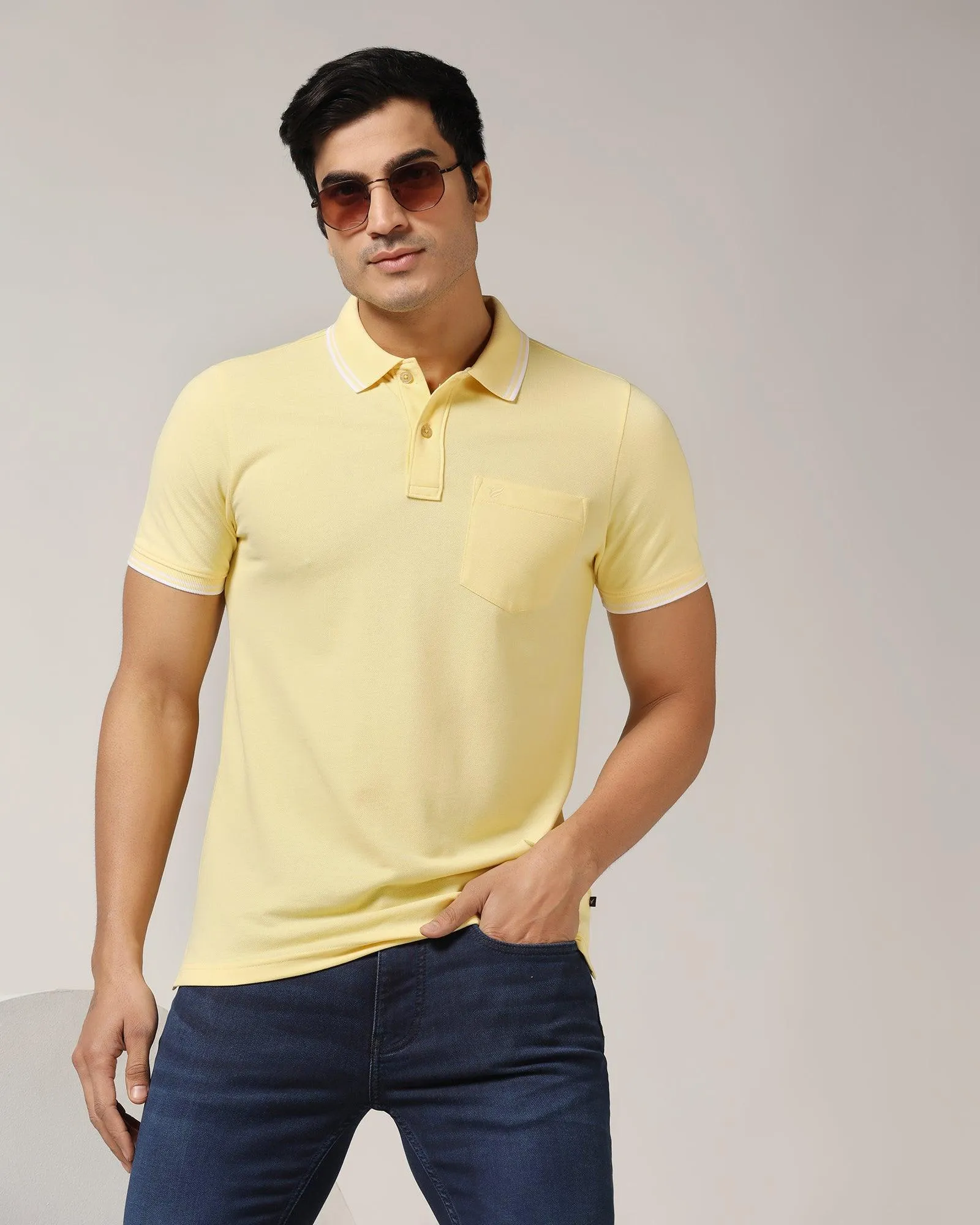 Polo Yellow Solid T-Shirt - Fifa