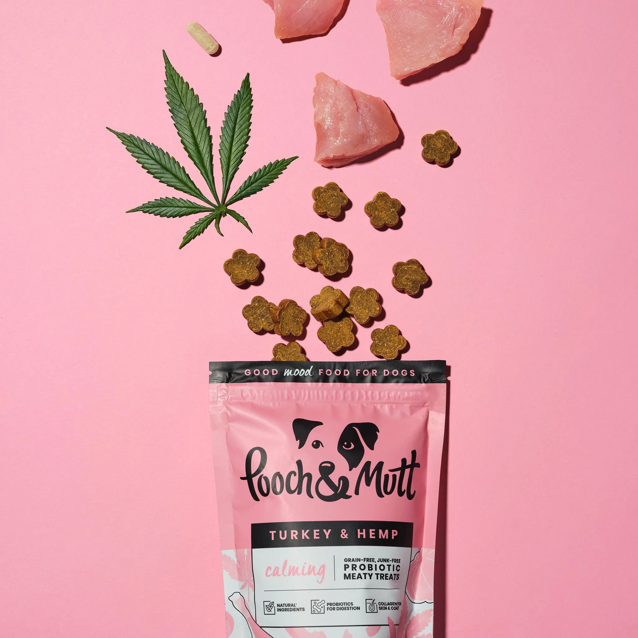 Pooch & Mutt Calming Probiotic Meaty Treats 120g