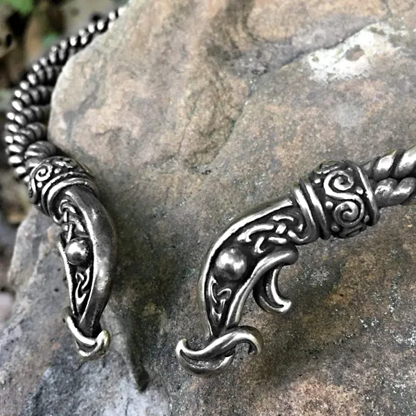 Raven Torc (Heavy Braid) - Bronze or Silver