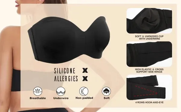 💕S H E R O I N E™-Full Support Non-Slip Multi-Way Strapless Bra💥49% OFF!