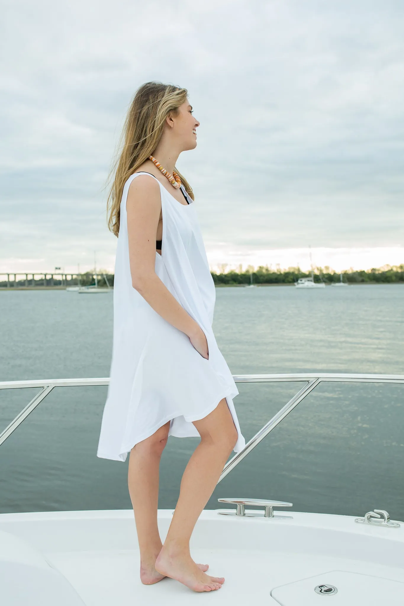 Sand Dunes White - Decked Out Dress