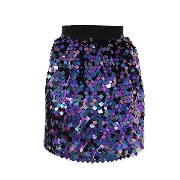 SEQUIN SKIRT SET WITH HAIR BOW