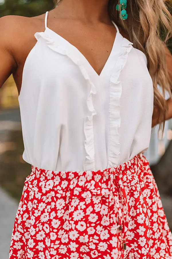 She's A Keeper Shift Tank In White