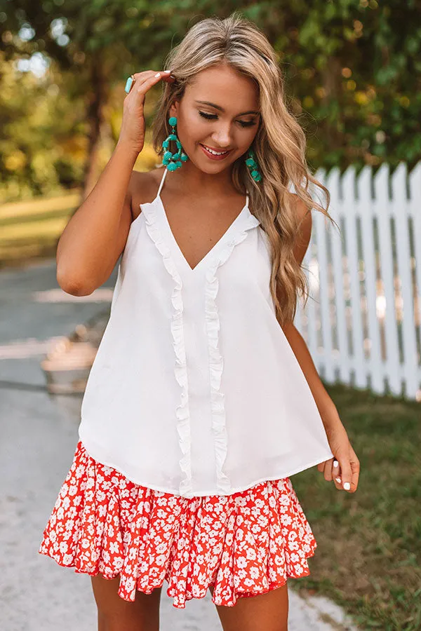 She's A Keeper Shift Tank In White