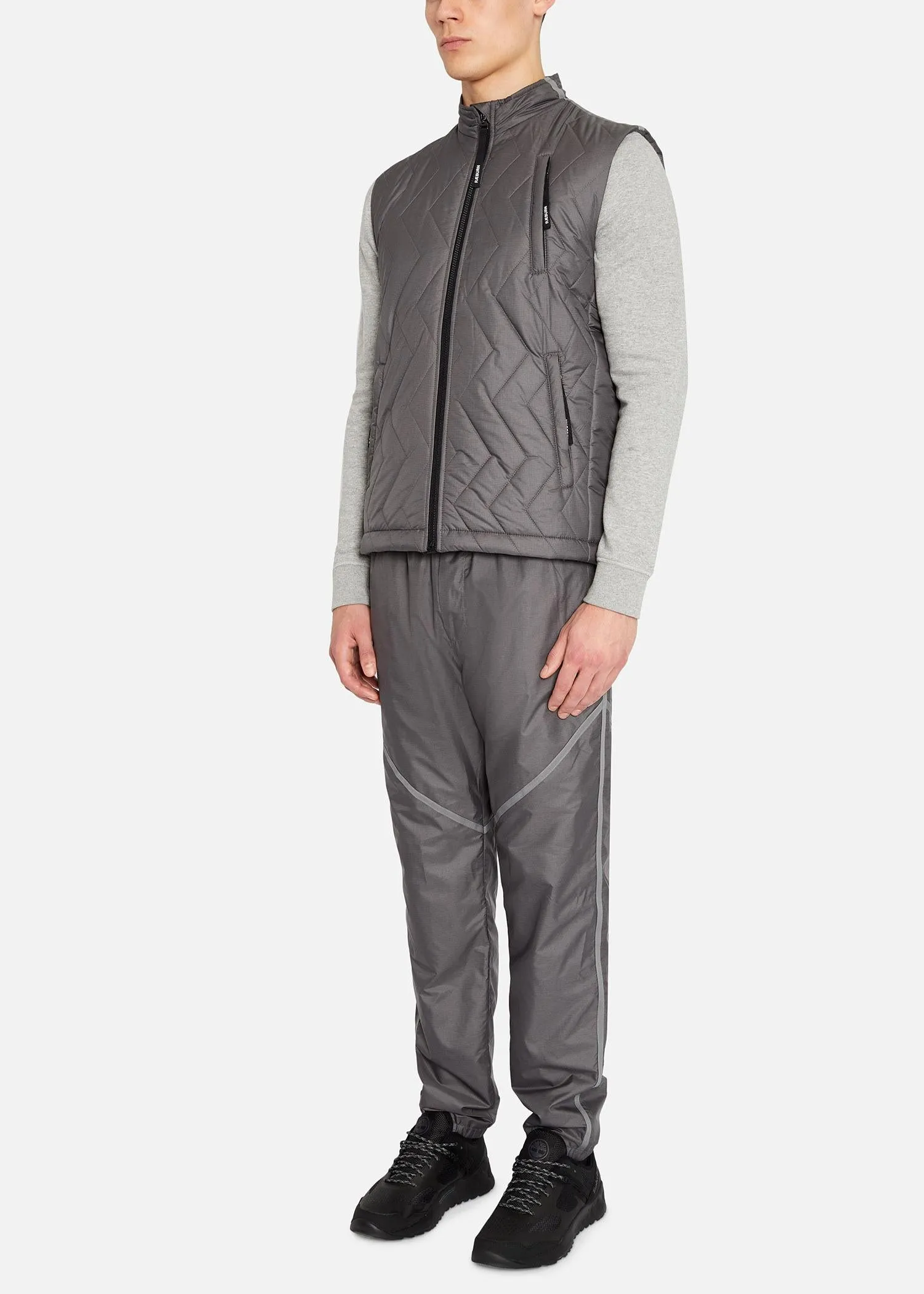 SI QUILTED GILET GREY