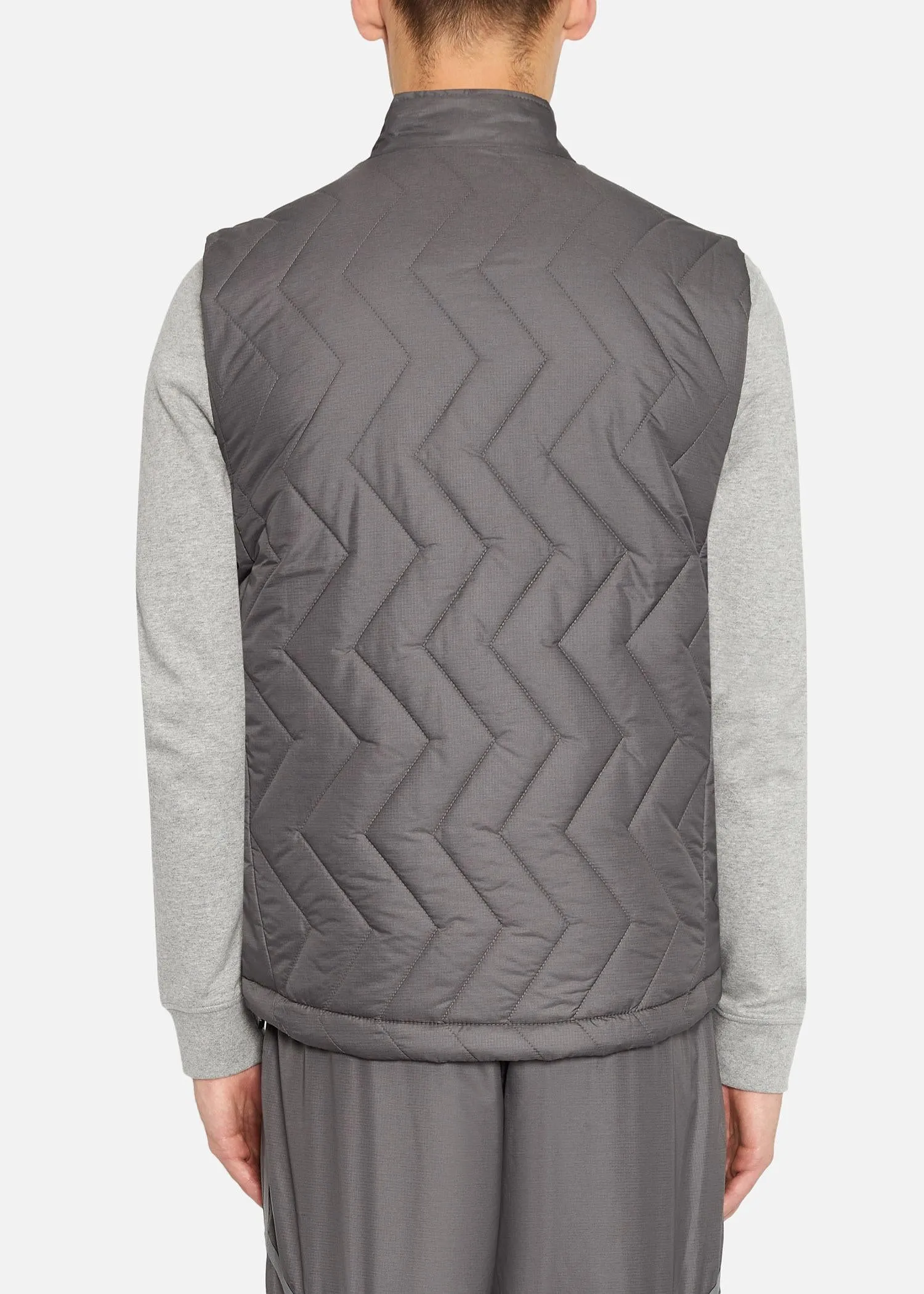 SI QUILTED GILET GREY