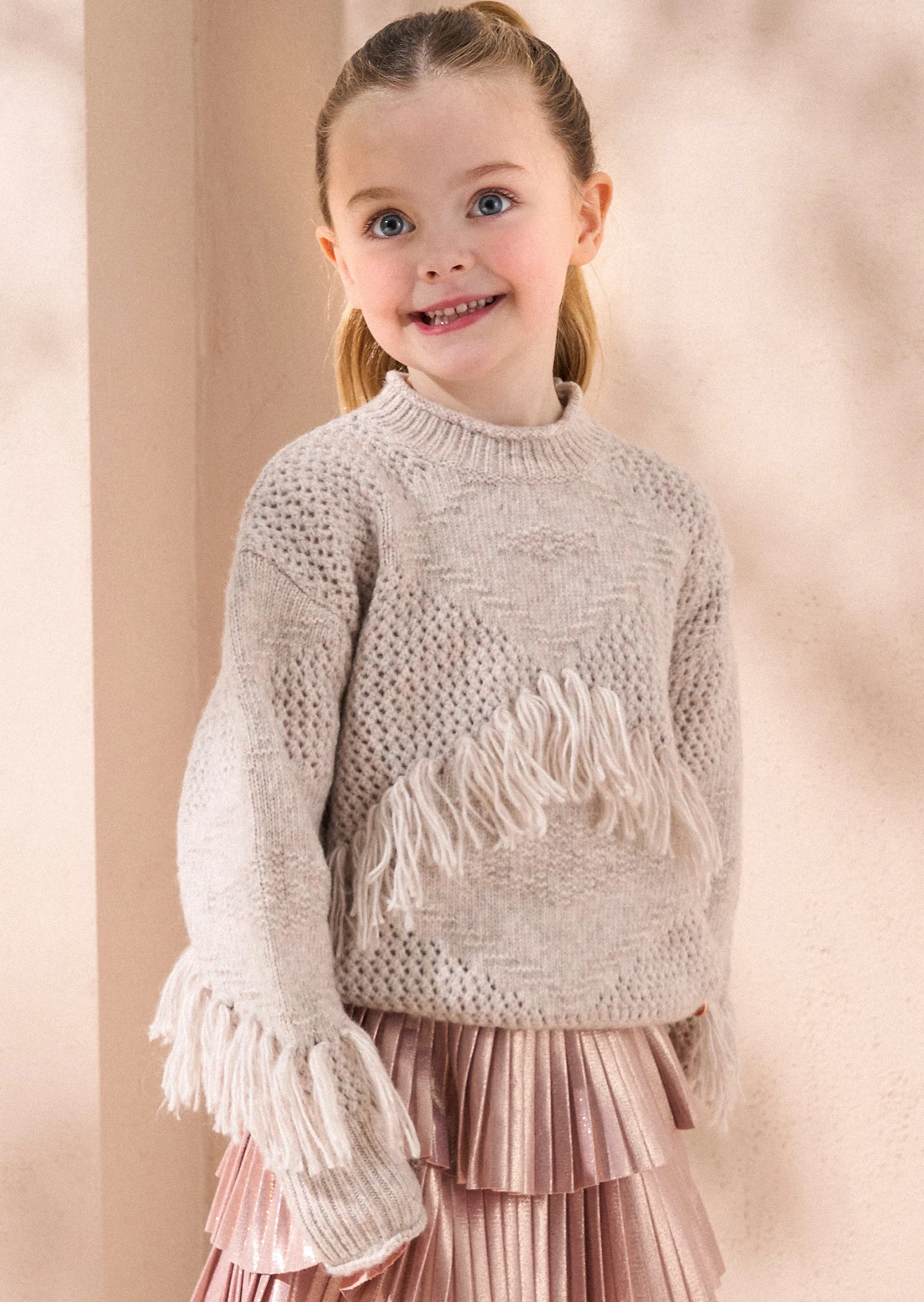 Sienna Stone Fringed Jumper