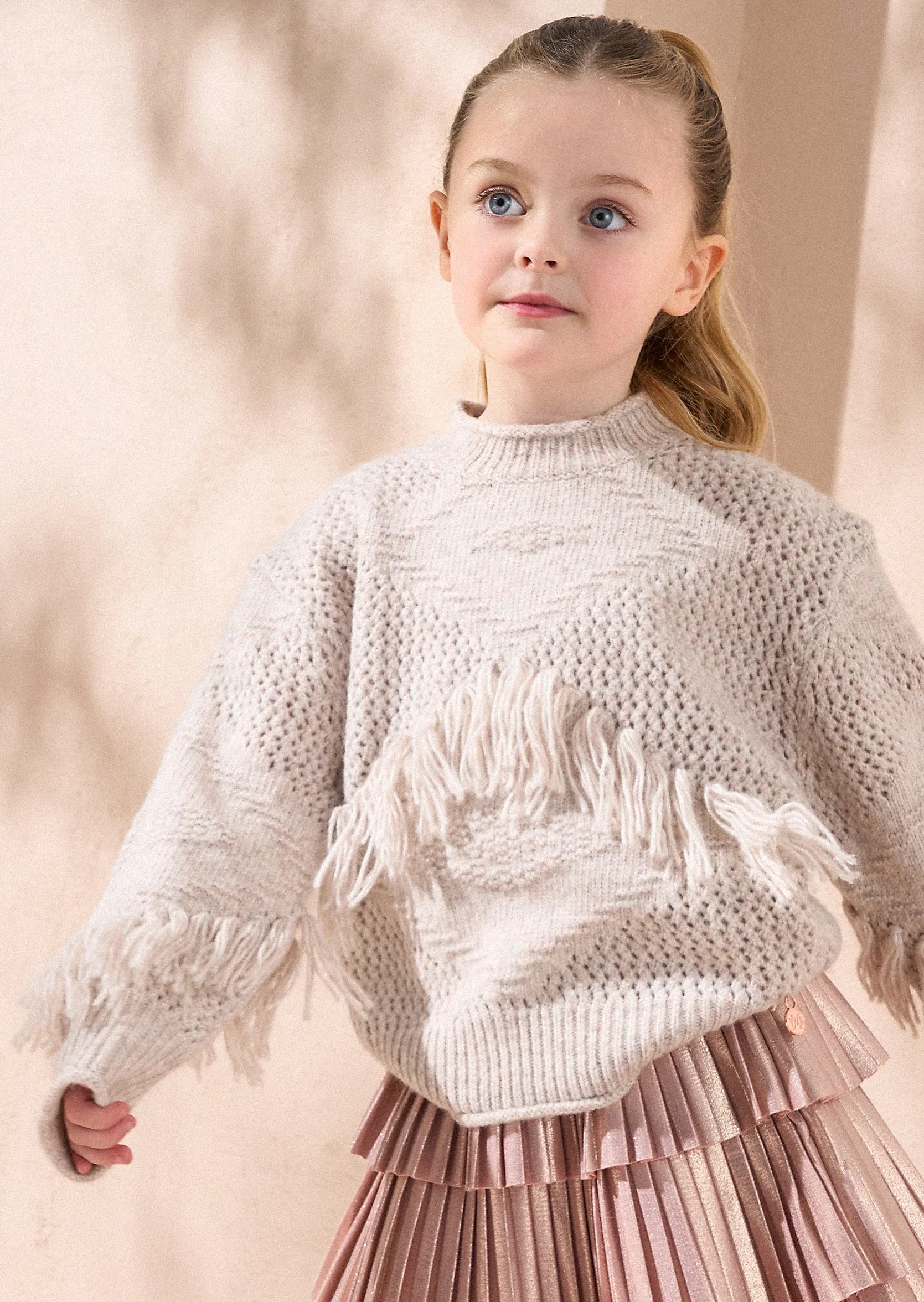 Sienna Stone Fringed Jumper