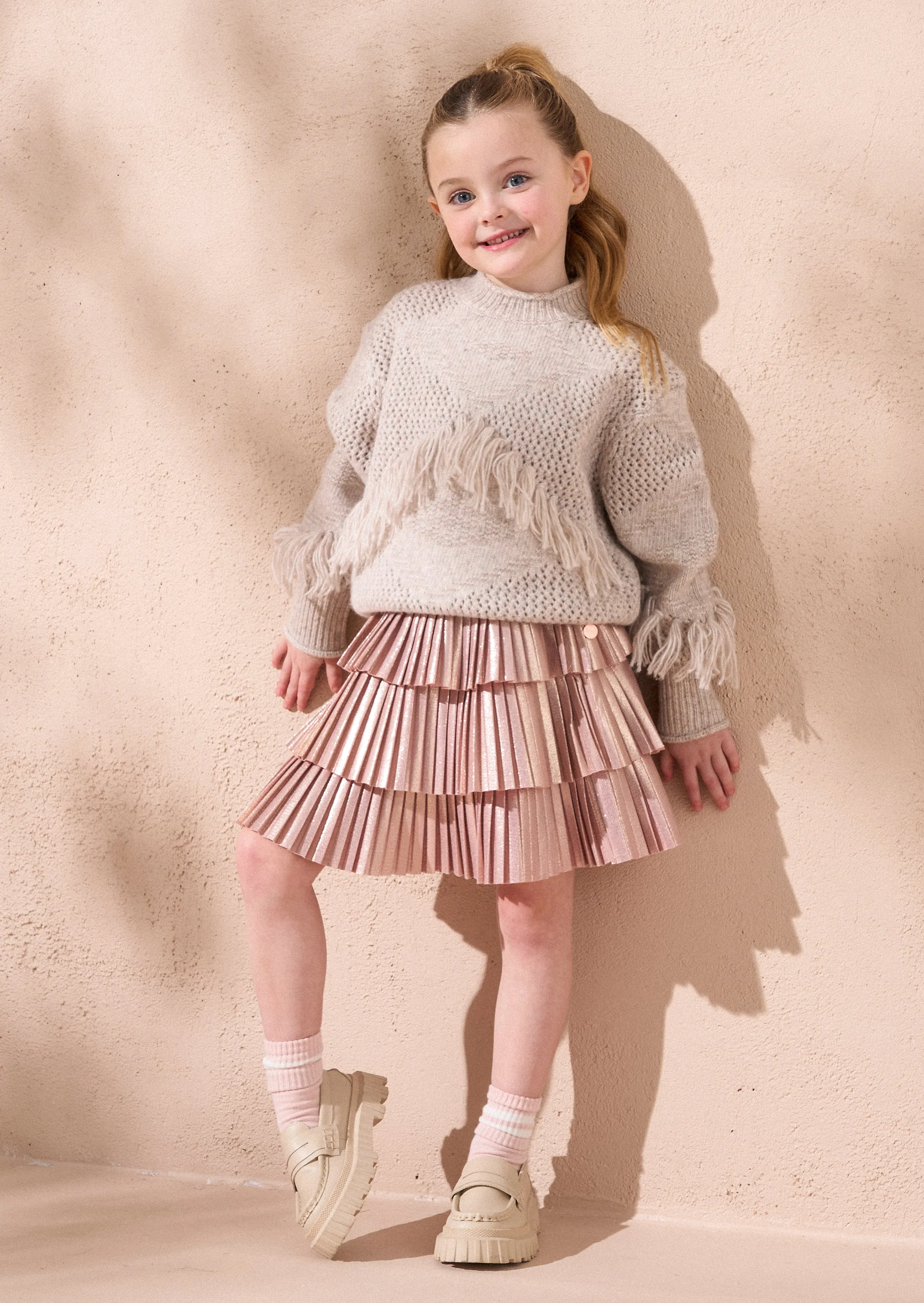 Sienna Stone Fringed Jumper