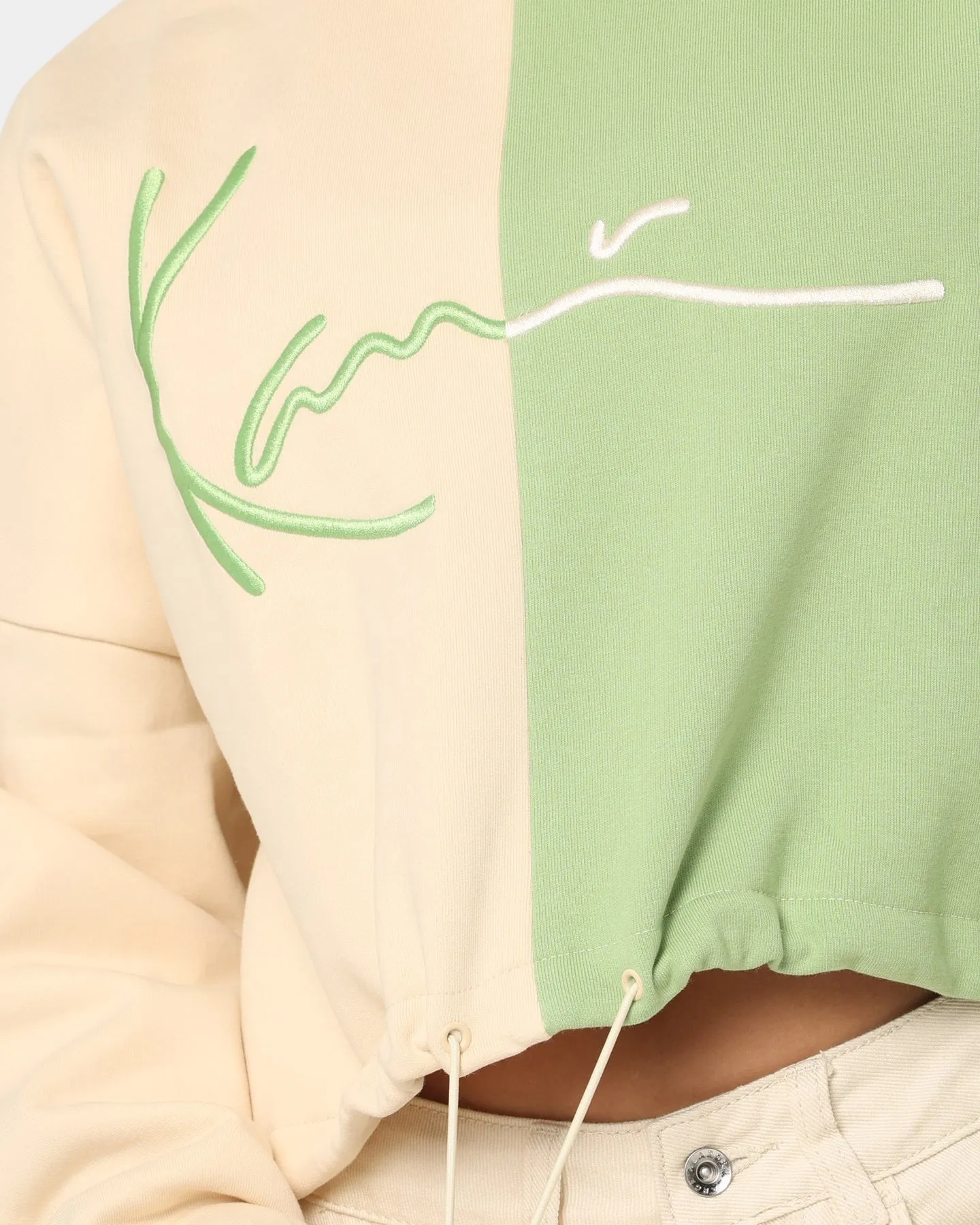 Signature Crop Splid Crew gree