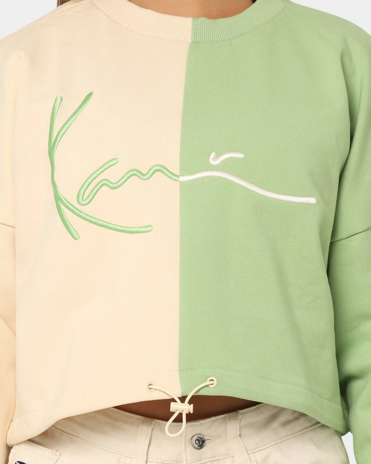 Signature Crop Splid Crew gree