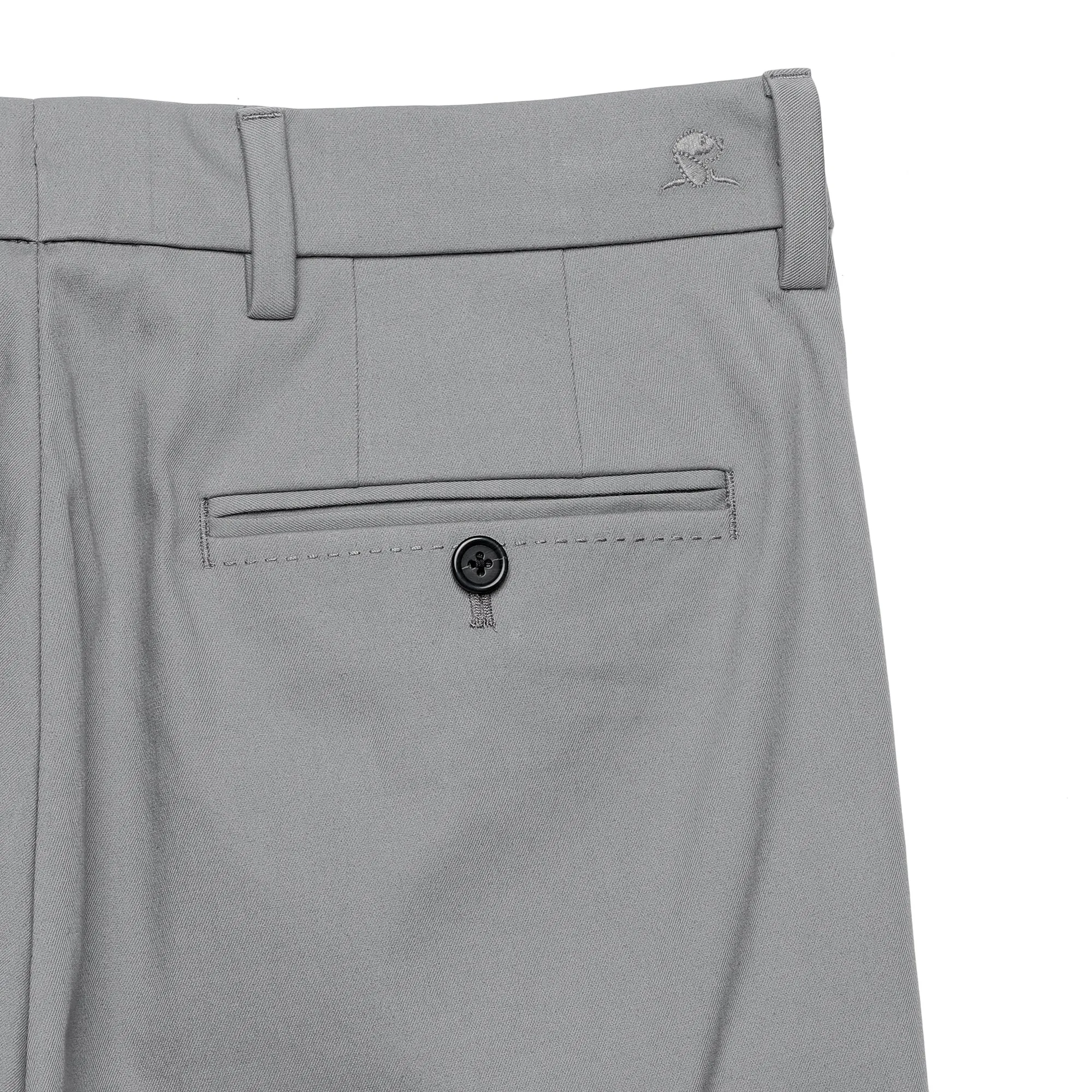 Single Pleated Relaxed Fit Trousers - Frost Grey