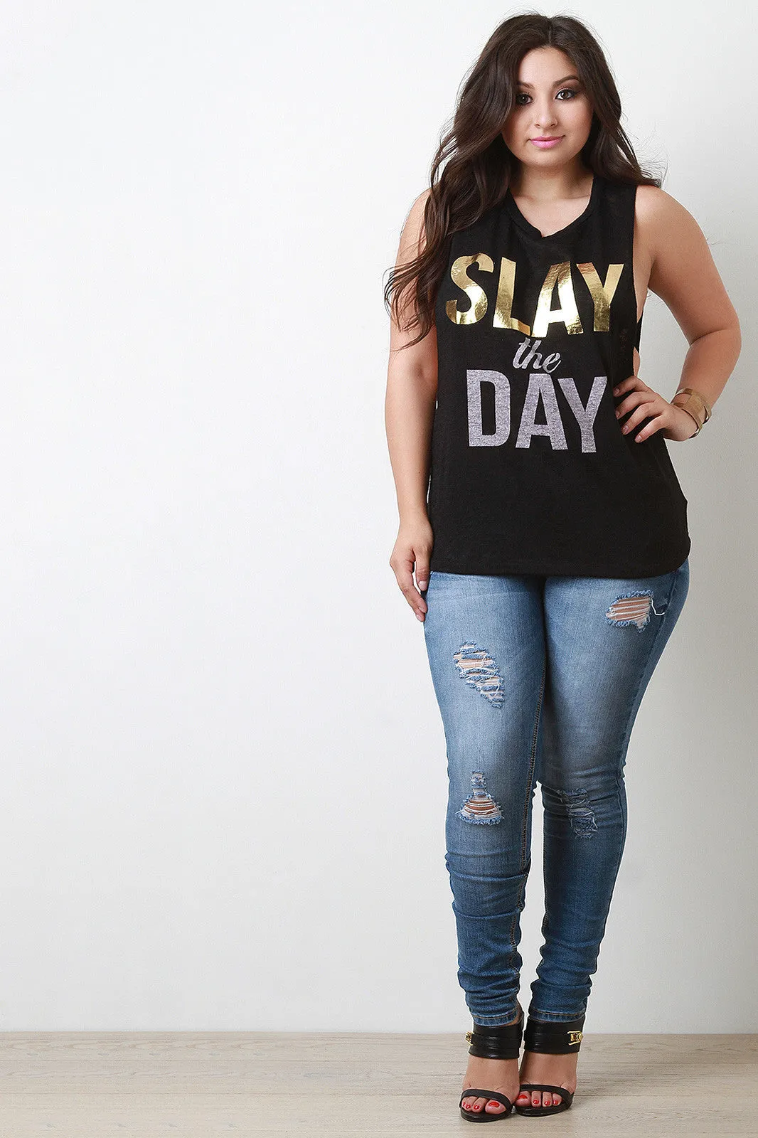 Slay All Day Graphic Tank Top