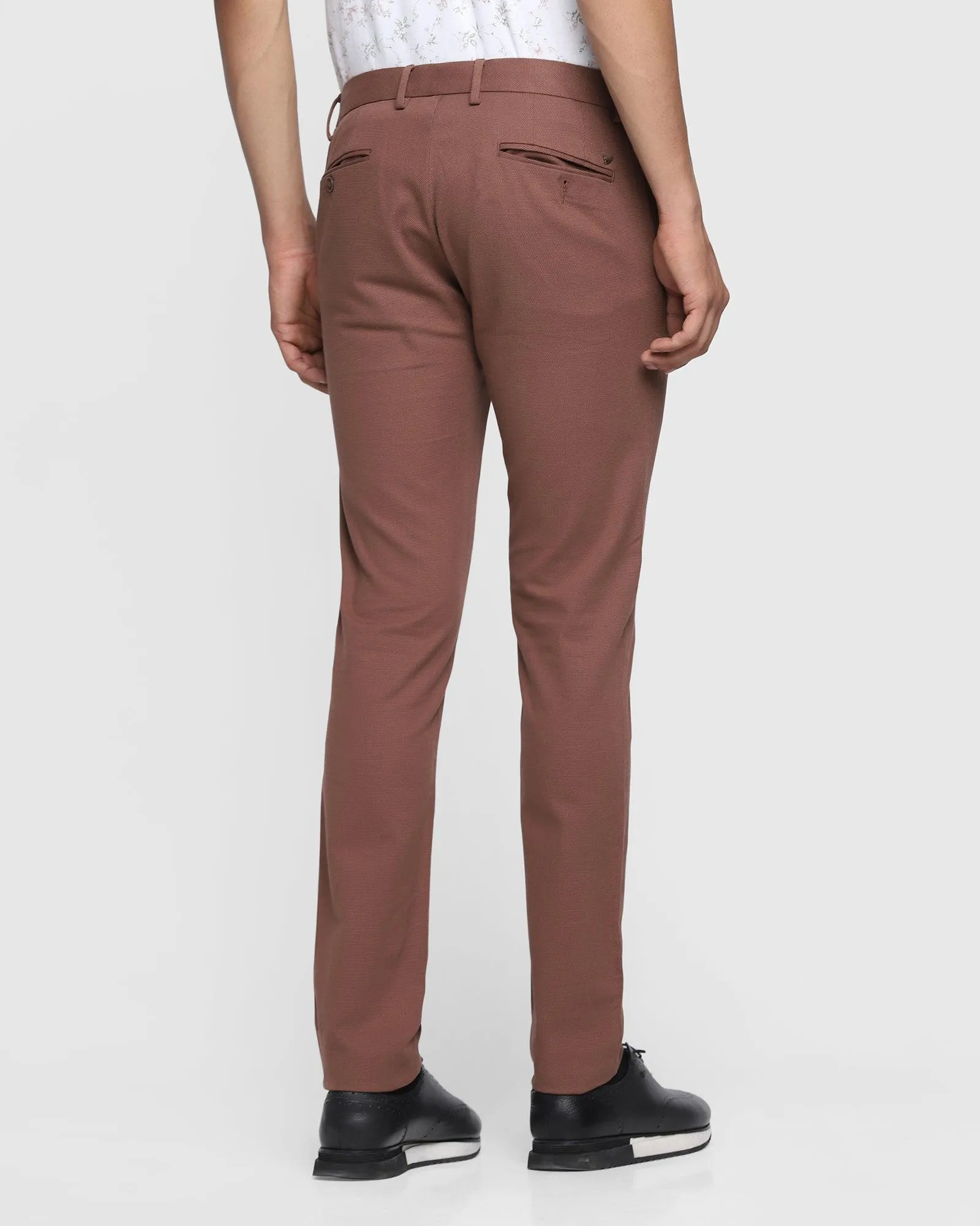 Slim Fit B-91 Casual Rust Solid Khakis - Canopus