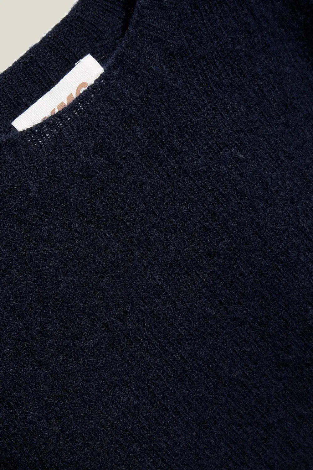 Suedehead Crew Neck Knit, Navy