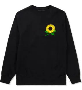 Sunflower Flower Chest Mens Crewneck Sweatshirt