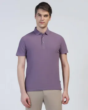 TechPro Polo Mulled Grape Solid T-Shirt - Carol