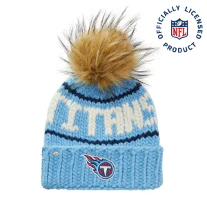 TENNESSEE TITANS LELE SADOUGHI X NFL SKY BEANIE FAUX FUR POM