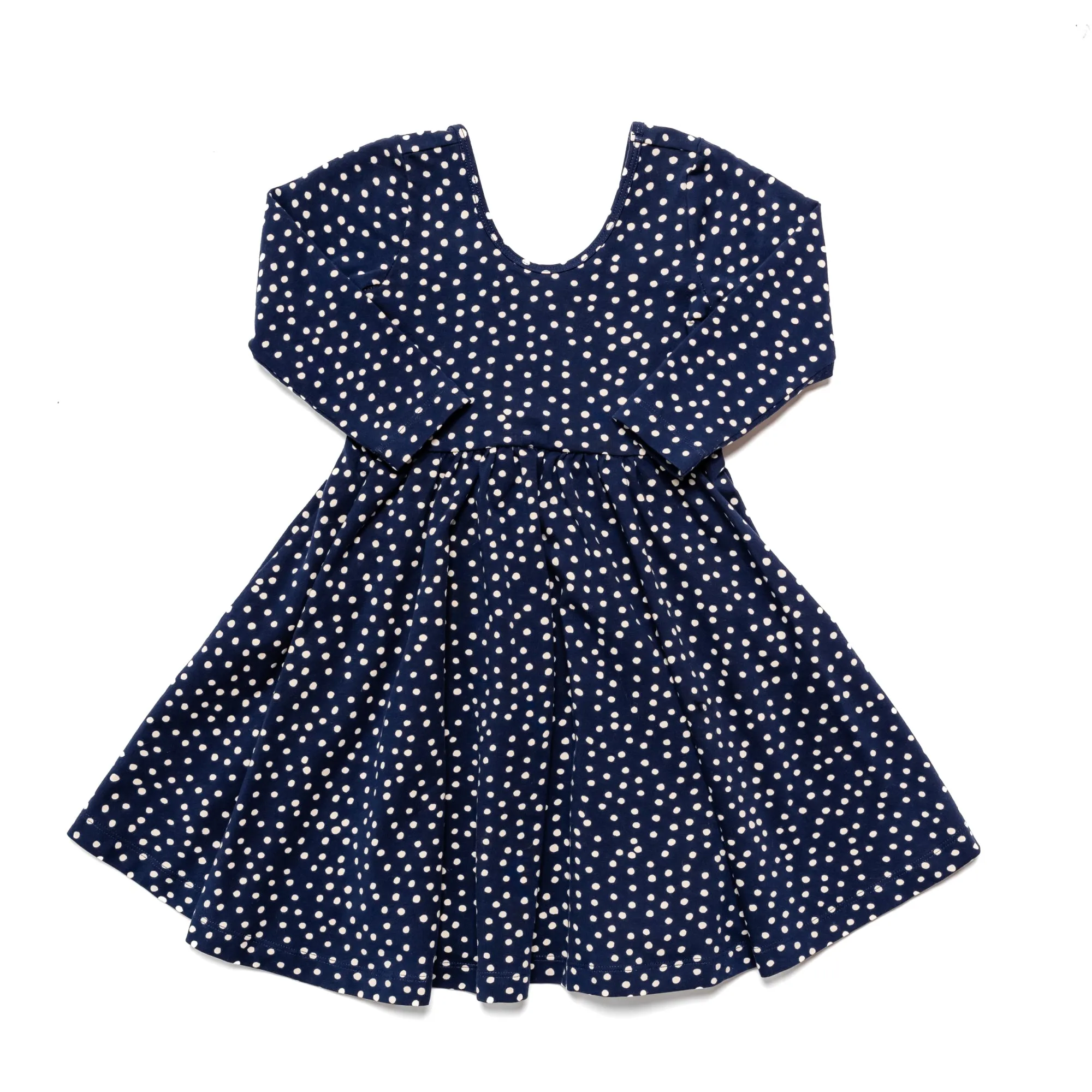 The Ballet Dress in Navy Dot