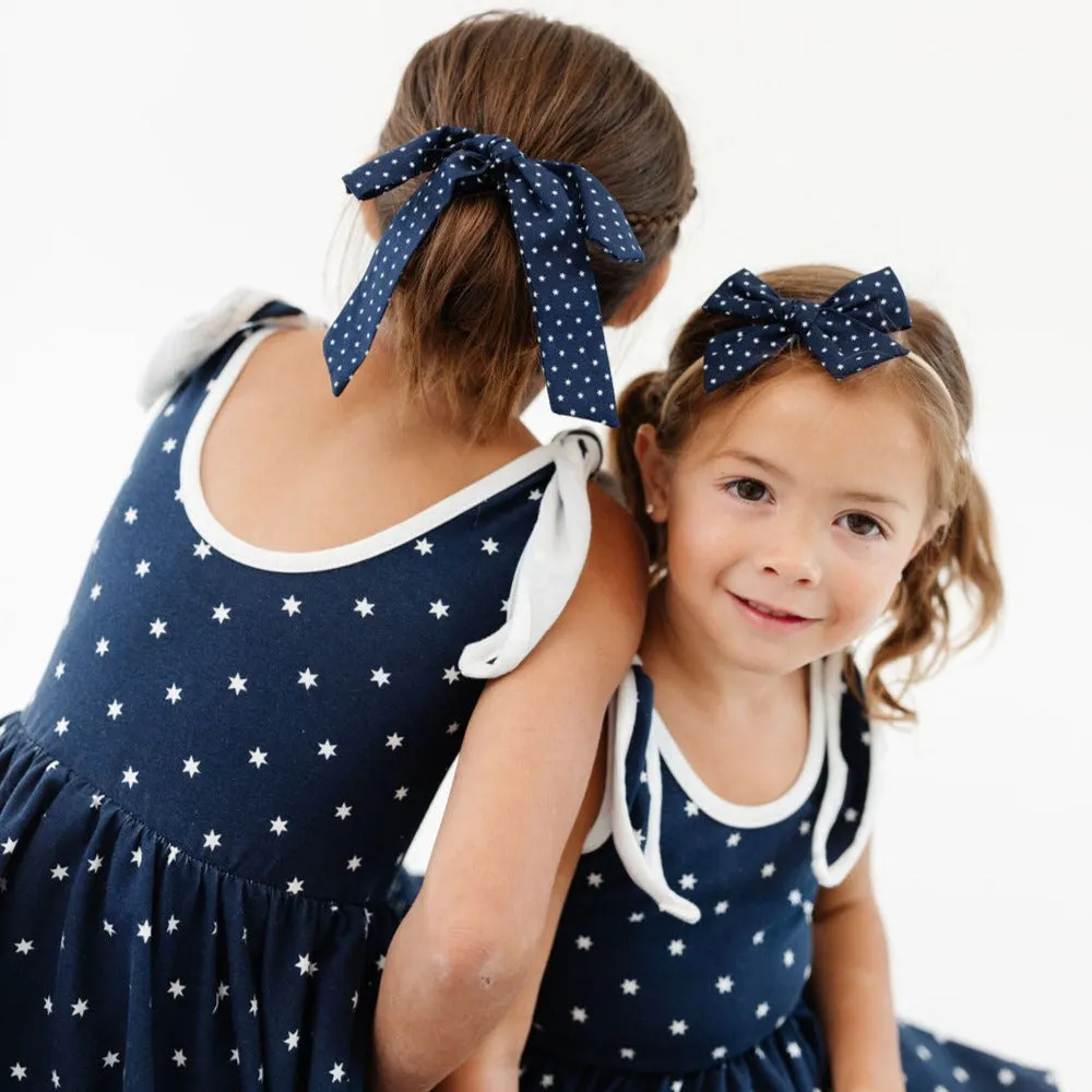 The Bow Tank Ballet Dress in Blue Stars