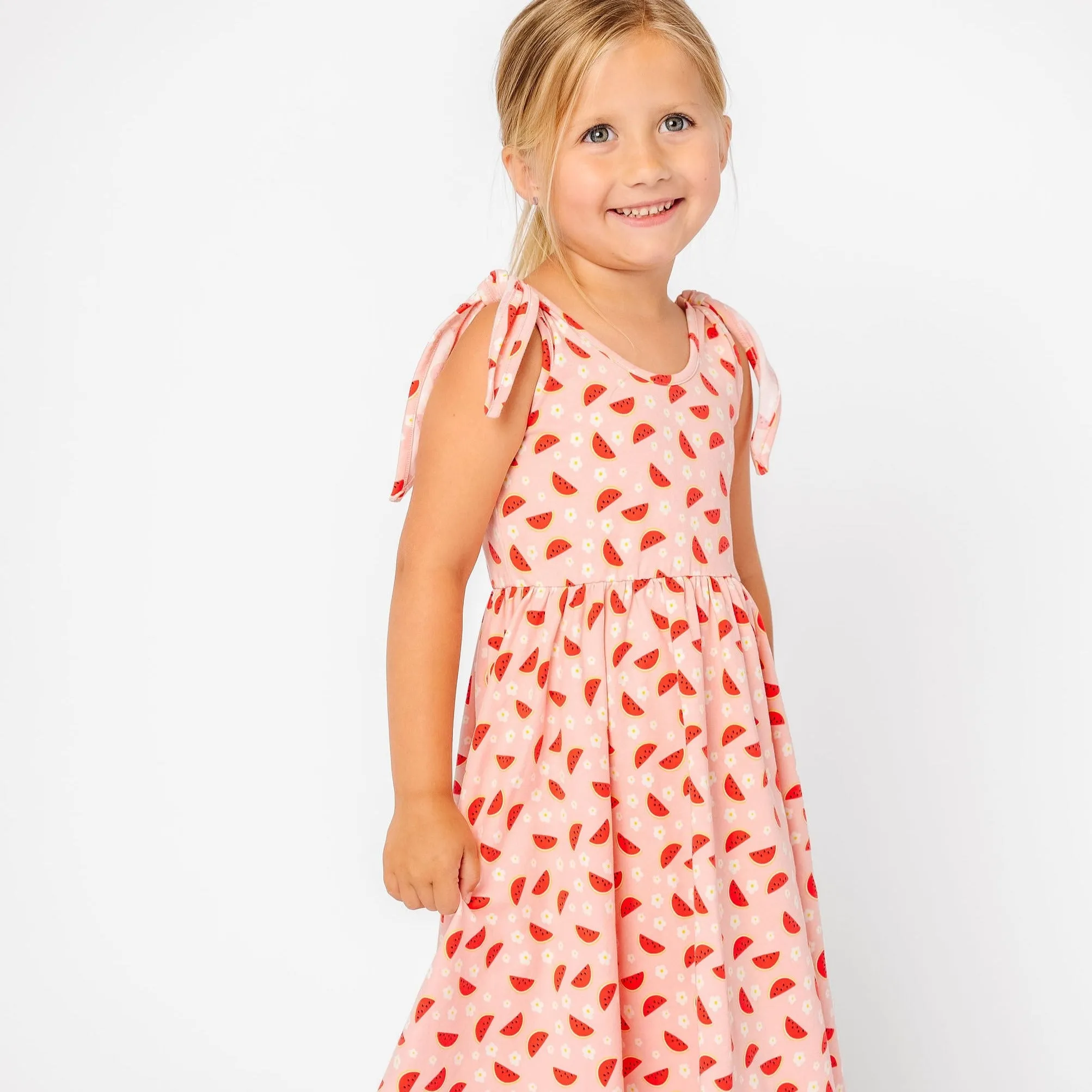 The Bow Tank Ballet Dress in Wild Watermelon