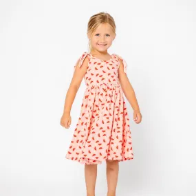 The Bow Tank Ballet Dress in Wild Watermelon