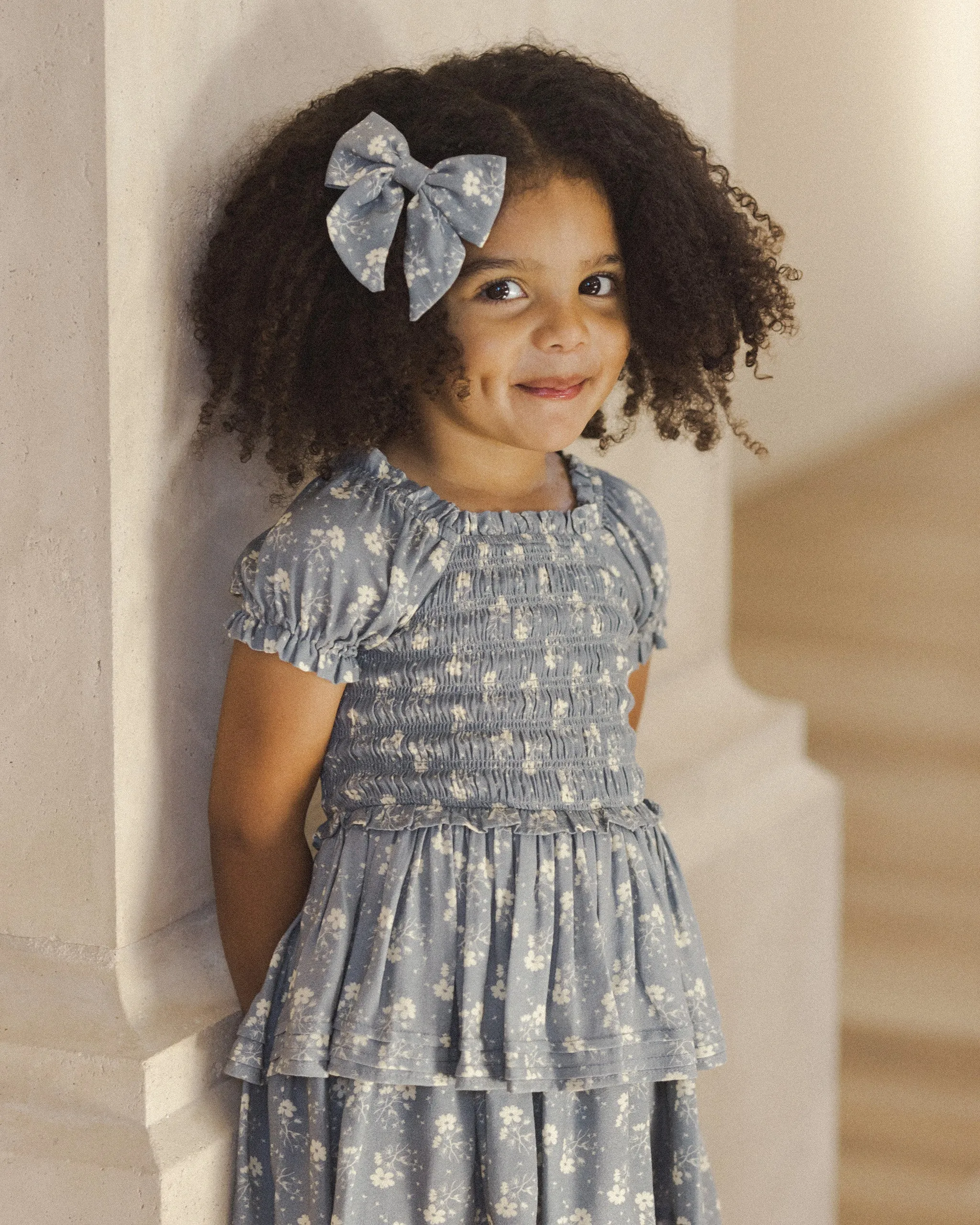 The Cosette Dress by Noralee - Blue Ditsy - KIDS