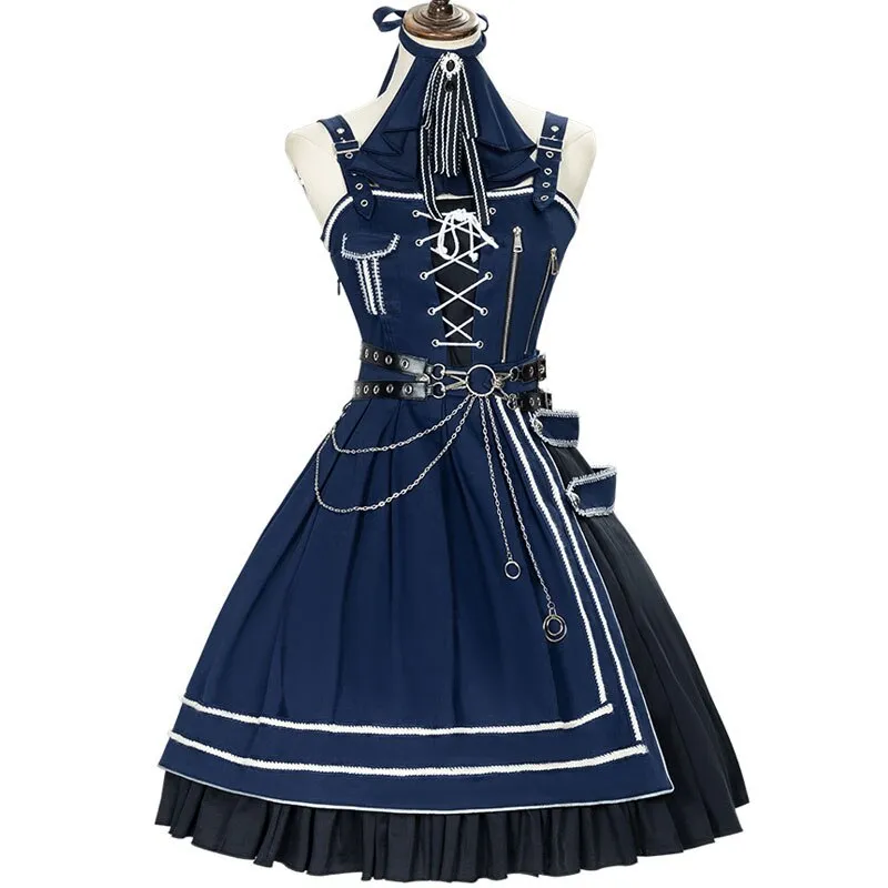 The Fight of Peace ~ Military Uniform Cool Lolita Dress & Cape