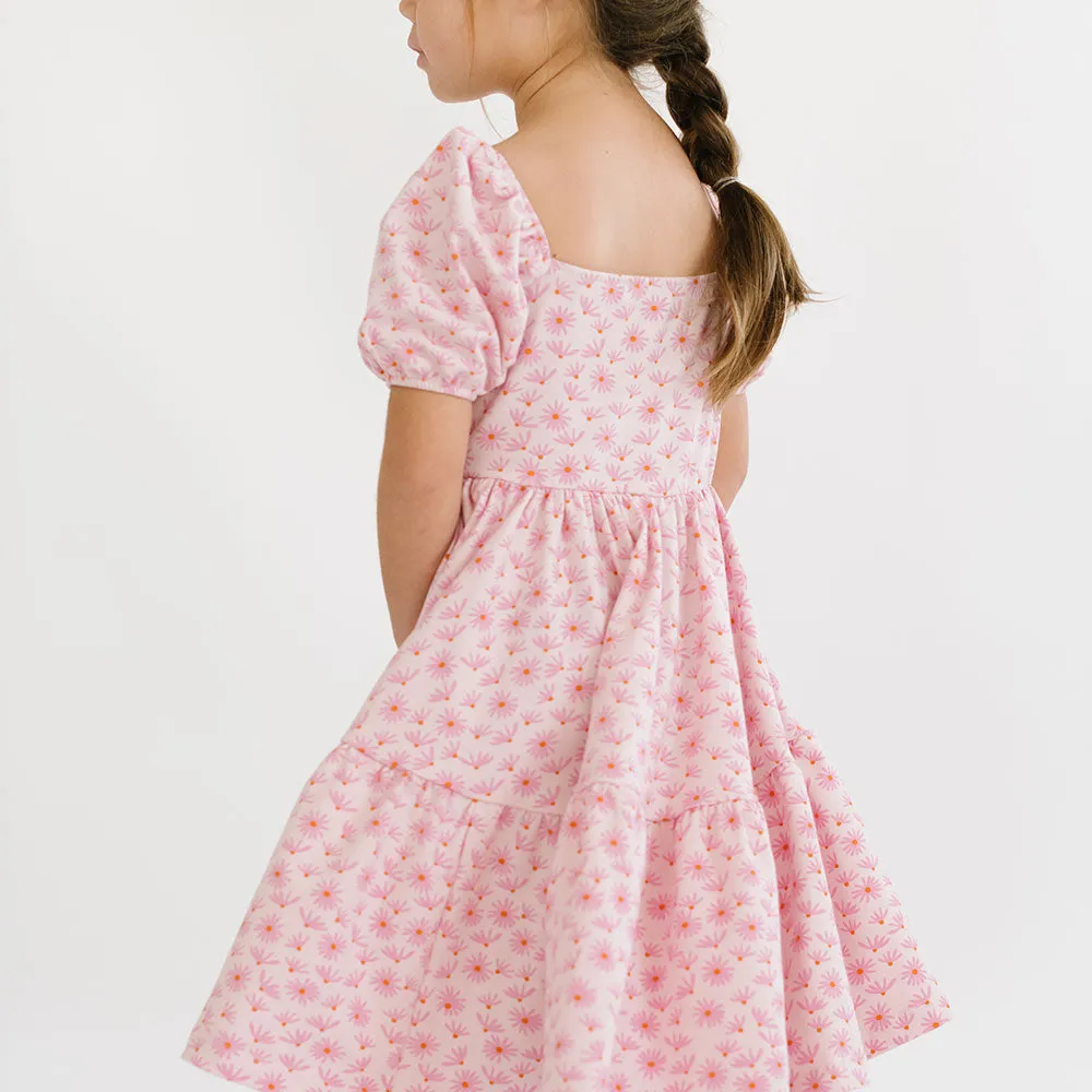 The Juliet Dress in Pink Daisy