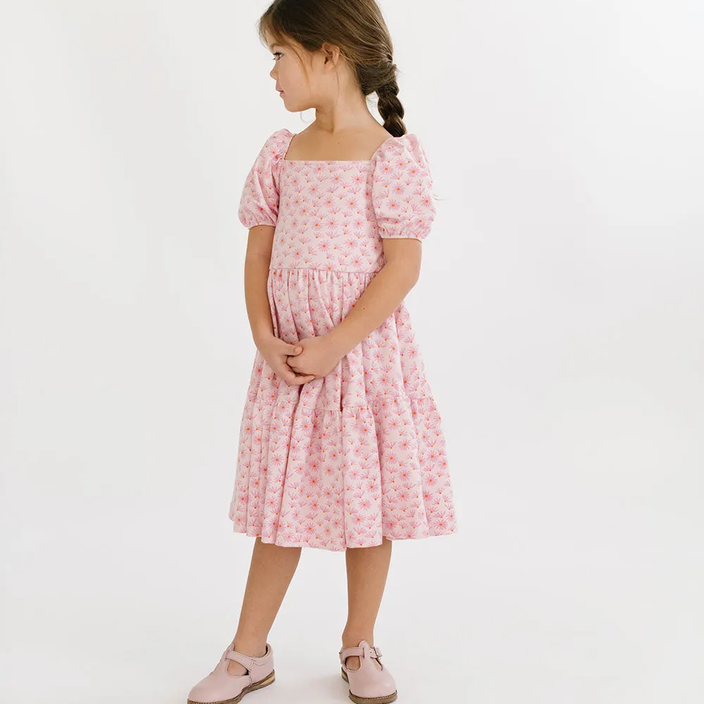 The Juliet Dress in Pink Daisy