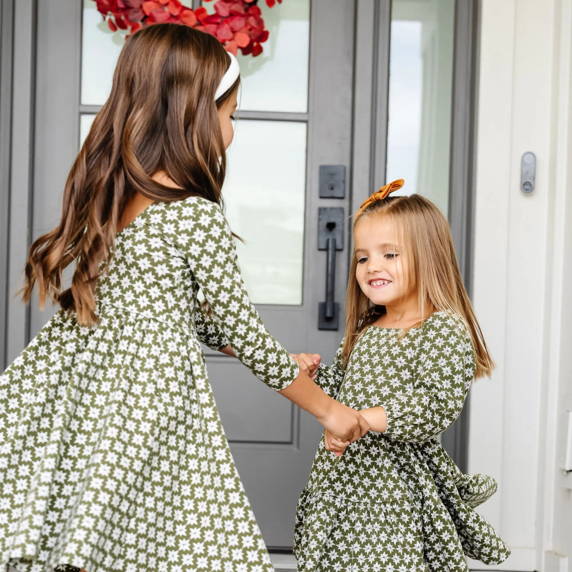 The Long Sleeve Juliet Dress in Evergreen