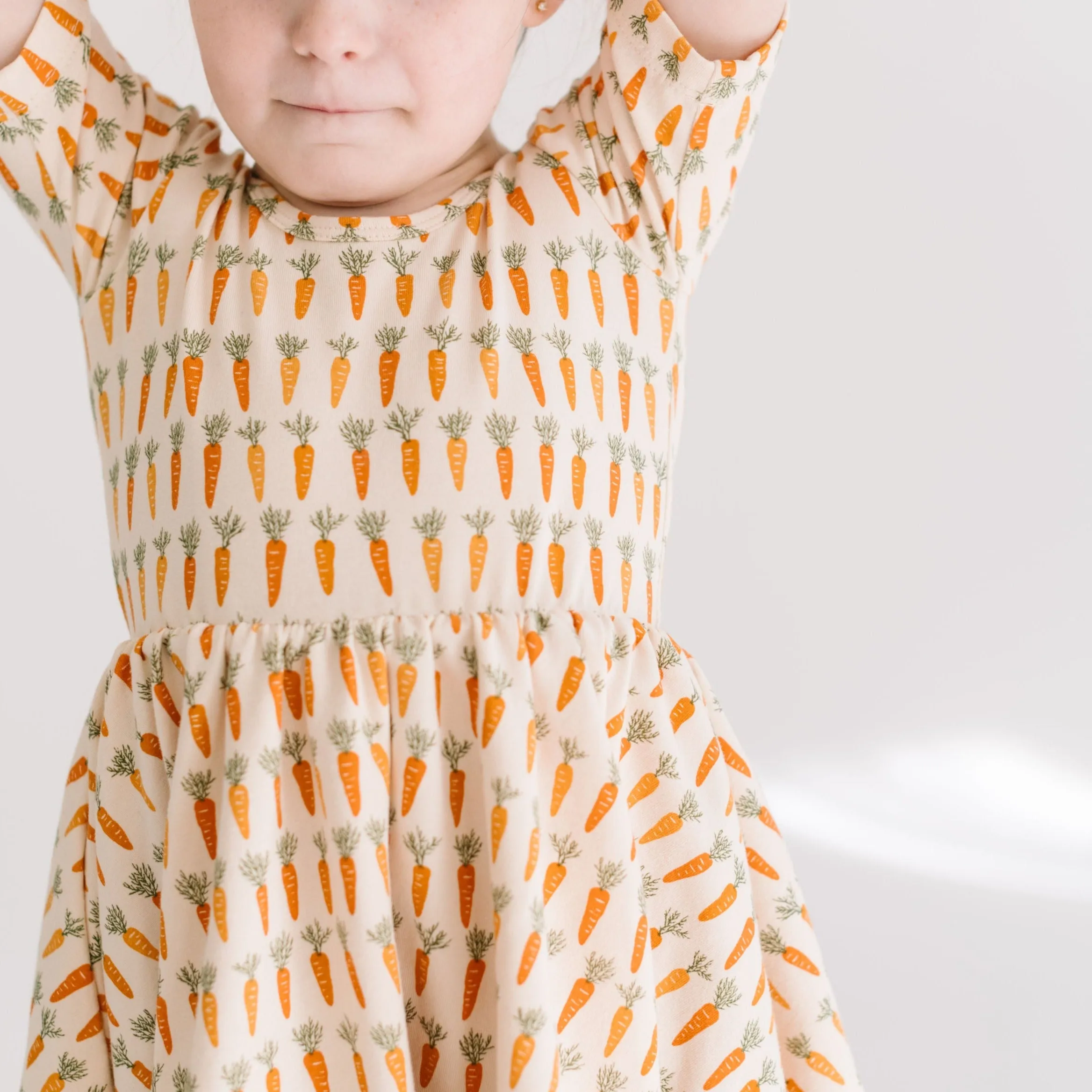 The Short Sleeve Ballet Dress in Carrots