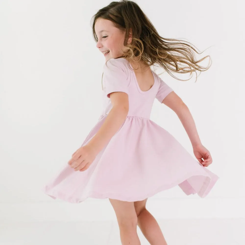 The Short Sleeve Ballet Dress in Cherry Blossom