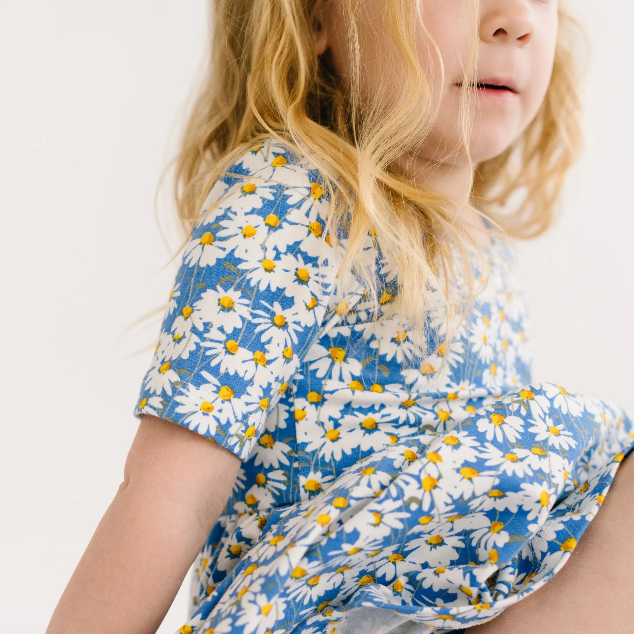 The Short Sleeve Ballet Dress in Wild Daisies