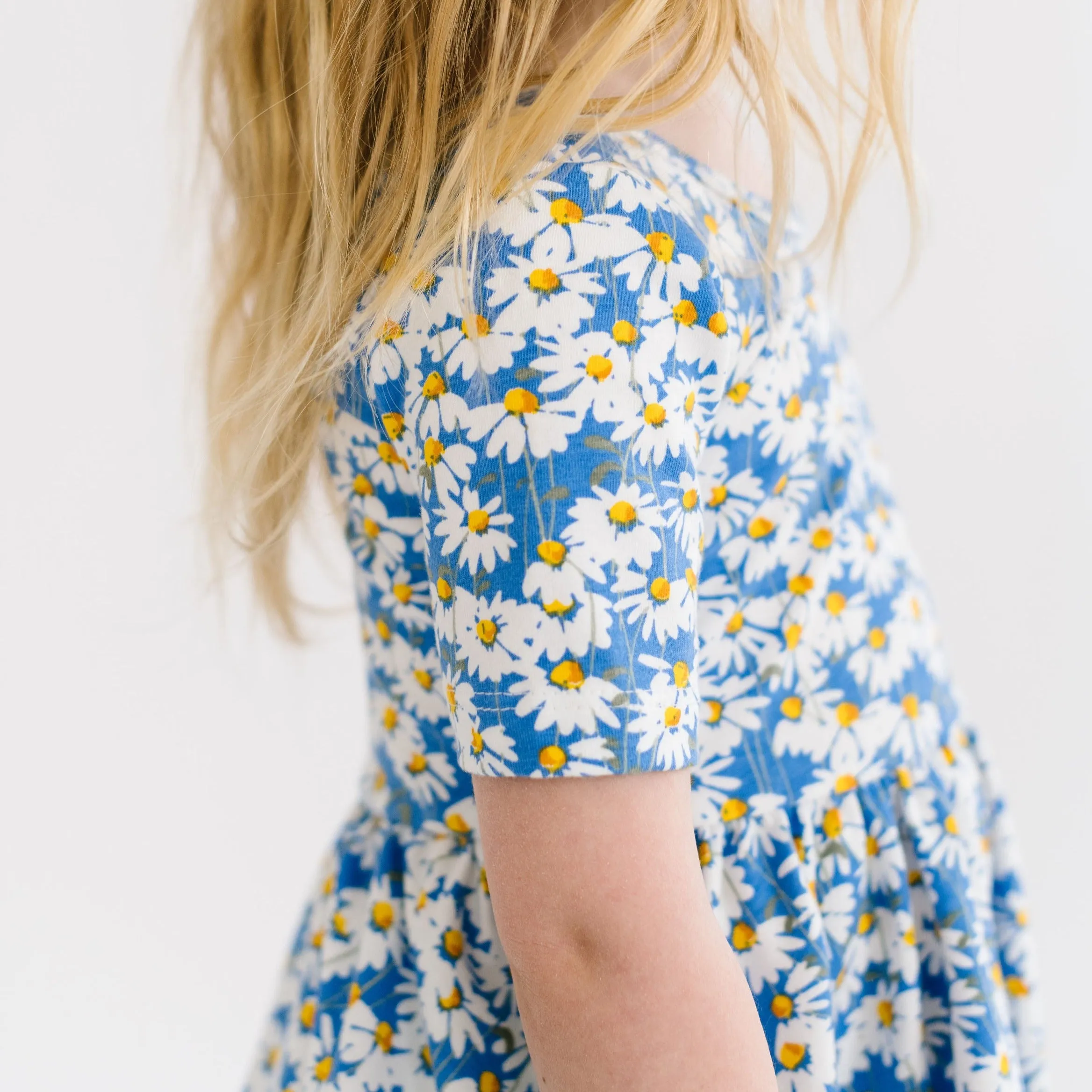 The Short Sleeve Ballet Dress in Wild Daisies