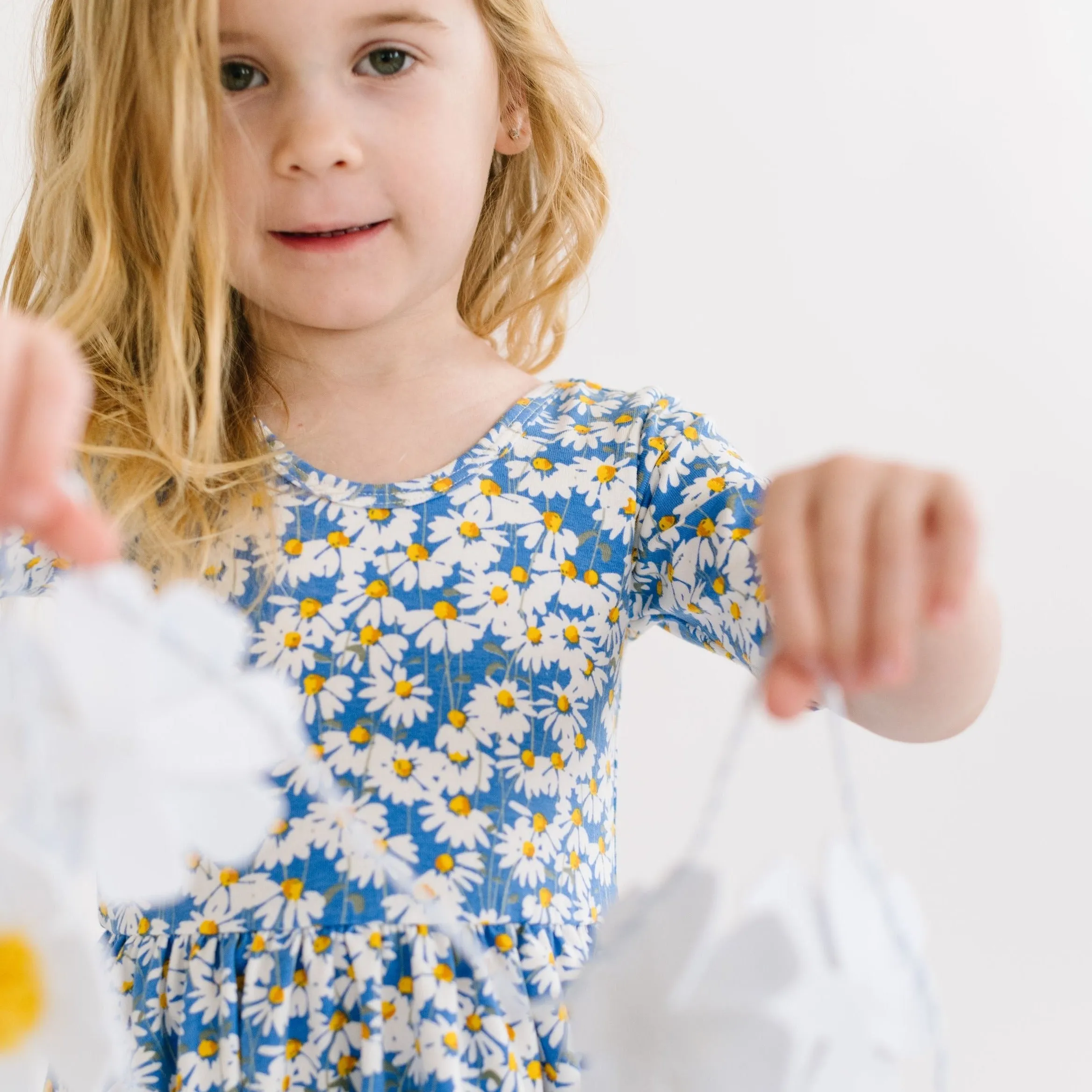 The Short Sleeve Ballet Dress in Wild Daisies