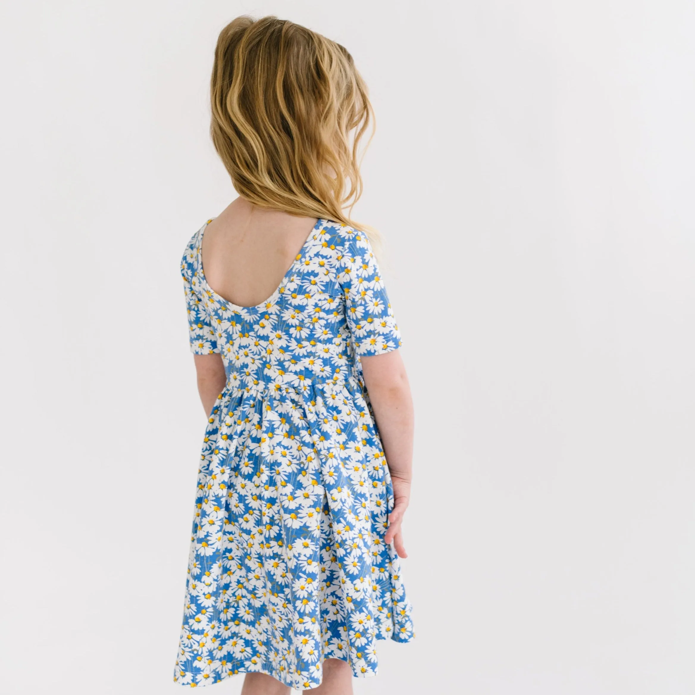 The Short Sleeve Ballet Dress in Wild Daisies