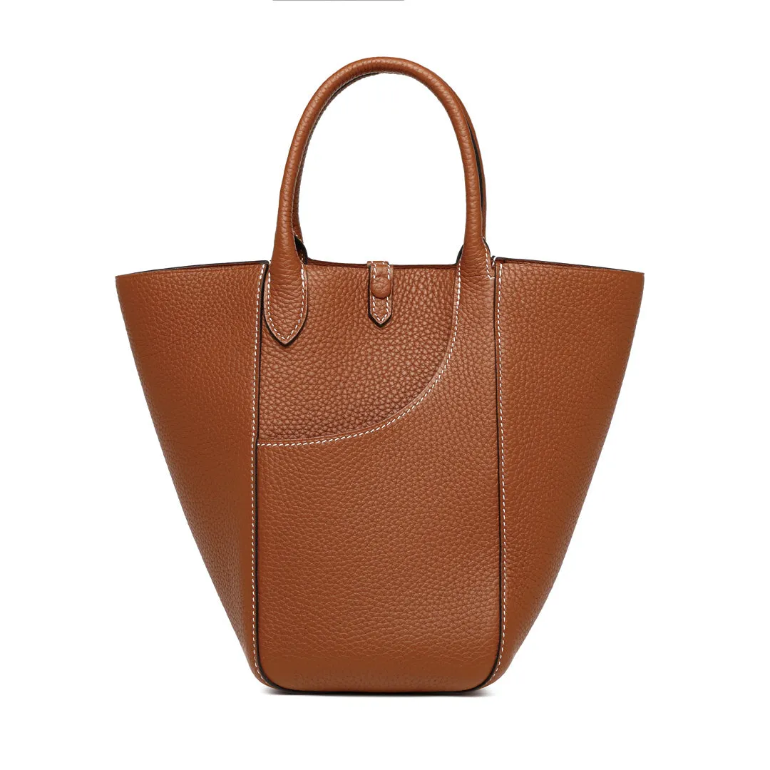 TIANQINGJI Handmade TOGO Leather Picotin Tote Bag - Size Middle (Old Version)