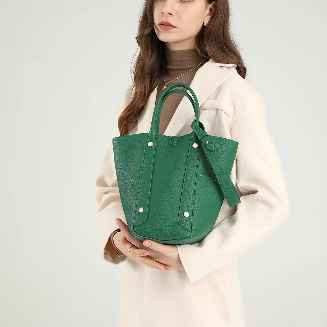 TIANQINGJI Handmade TOGO Leather Picotin Tote Bag (Special Colors)