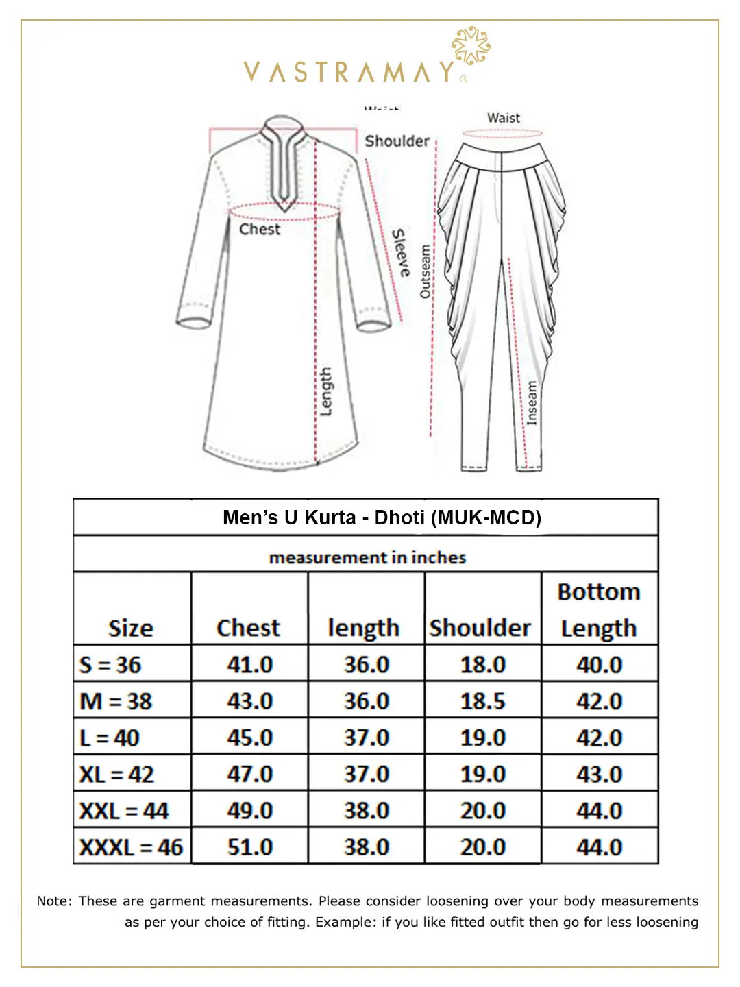 VASTRAMAY Men's Silk Blend Kurta Dhoti Set